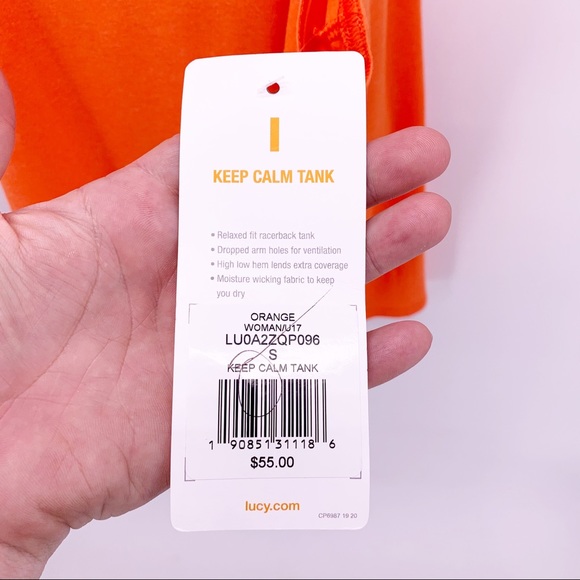 NEW Lucy Keep Calm Tank Orange Size Small - Picture 5 of 8